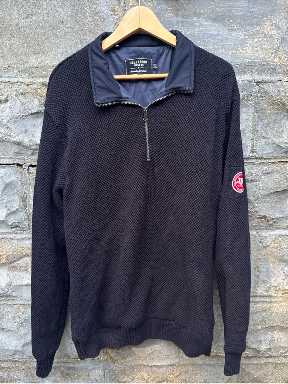 Men’s Holebrook Sweden Windproof Sweater 1/4 Zip Size XXL Navy Blue